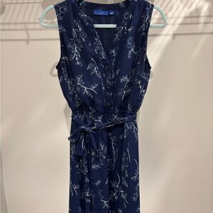 Apt. 9 Navy Floral Button-Down Midi Dress